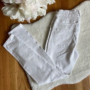 Angel Kiss Super High Waist Distressed White Skinny Jeans Size 9